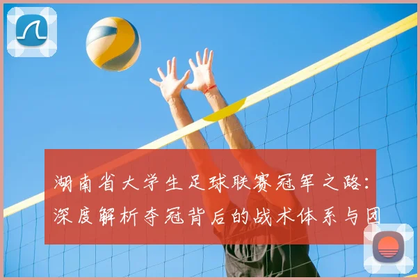 湖南省大学生足球联赛冠军之路：深度解析夺冠背后的战术体系与团队精神